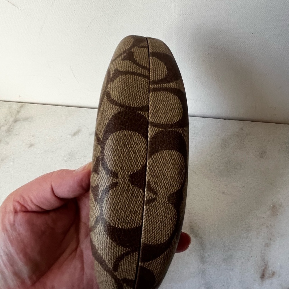 Coach logo Brown Patterned Eyeglass Case - Picture 12 of 13